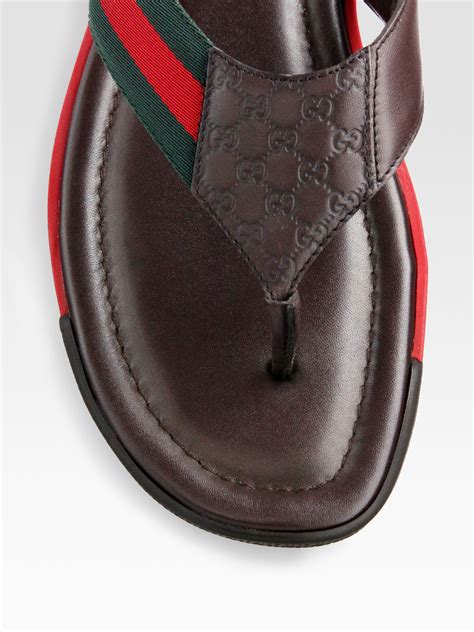 gucci men's thong sandals|men's gucci sandals on sale.